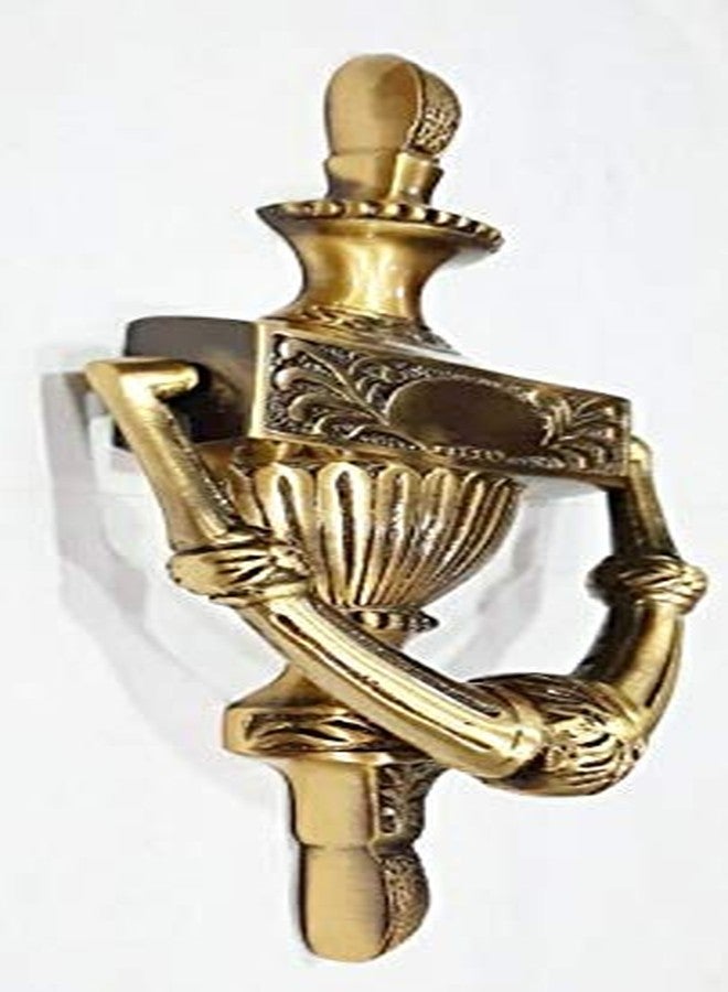 BRASS INDIA براس إنديا - مطرقة باب عتيقة فاخرة من النحاس الأصفر 7 بوصات × 4 بوصات | مصنوعة بالكامل من النحاس الأصفر | رقم الموديل: 961 | - Image 2